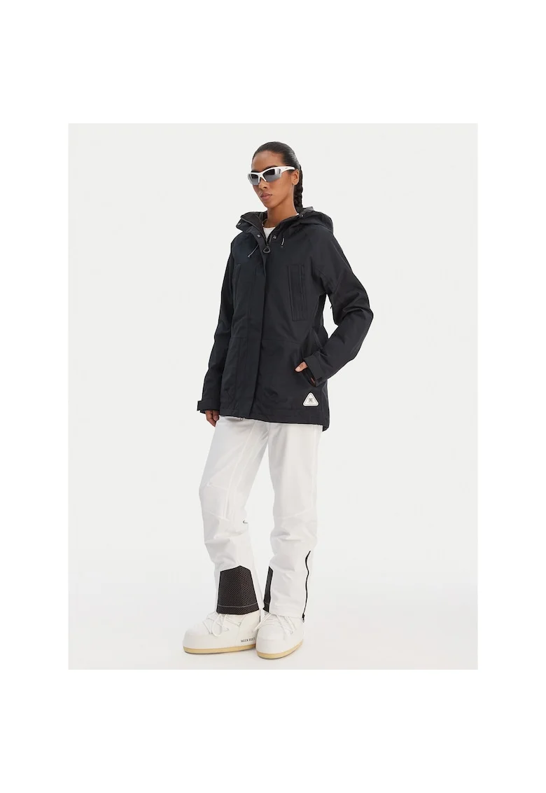 Geaca snowboard,  poliester, negru, pentru femei