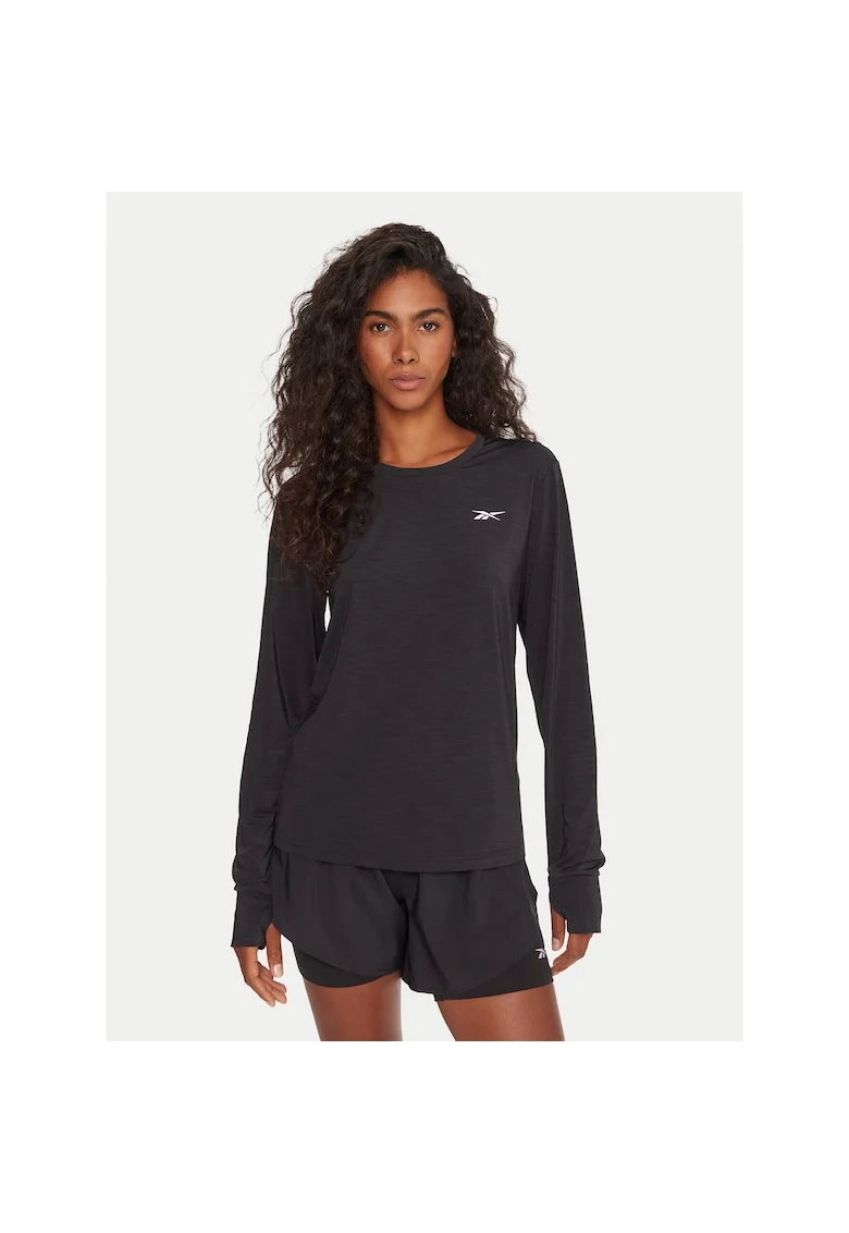 Tricou sport dama,  slim fit, culoare negru, poliester
