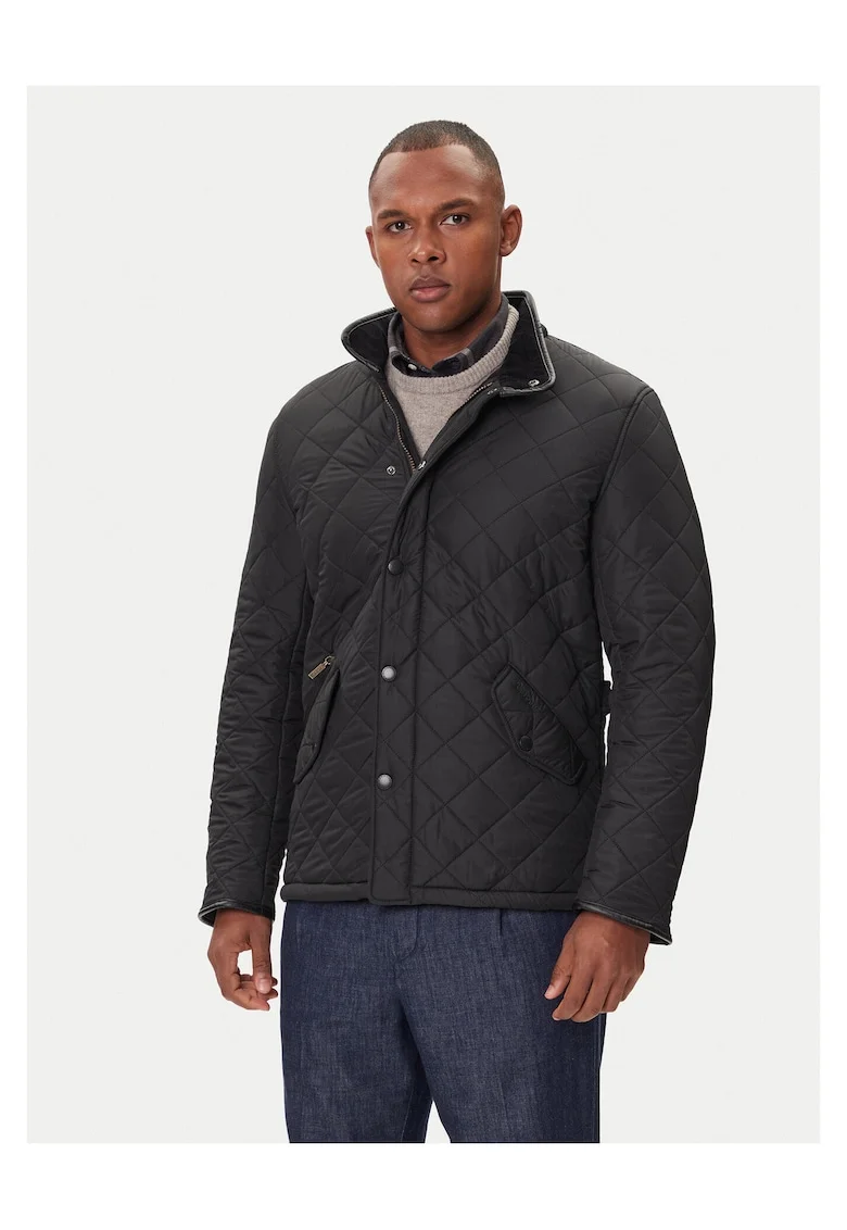 Geaca de tranzitie barbati,  slim fit, negru, poliester,