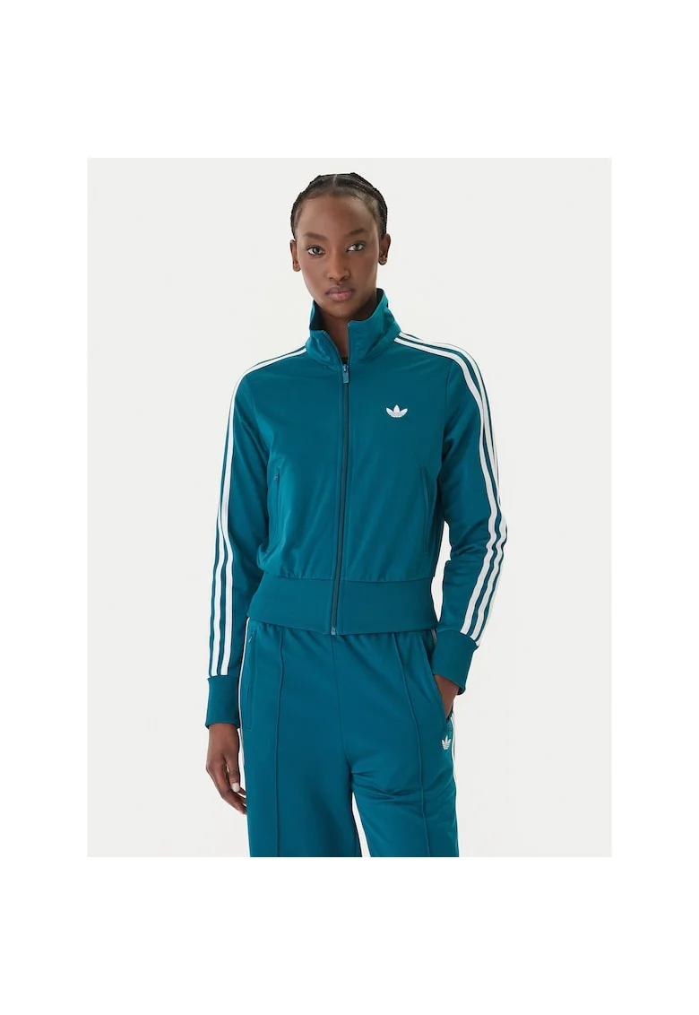 Hanorac sport dama,  fermoar, verde, poliester reciclat