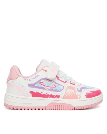 Pantofi sport fete,  velcro, multicolor, piele ecologica