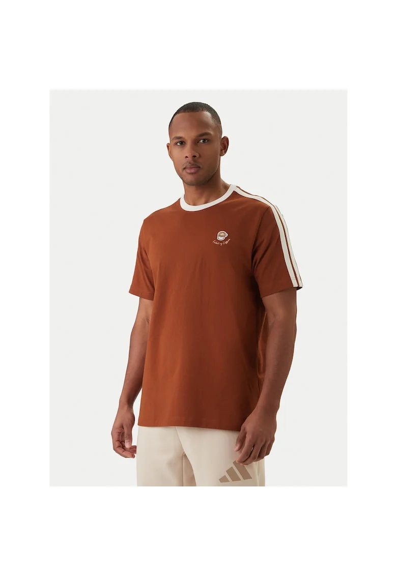 Tricou sport barbati,  lejer, maro, bumbac