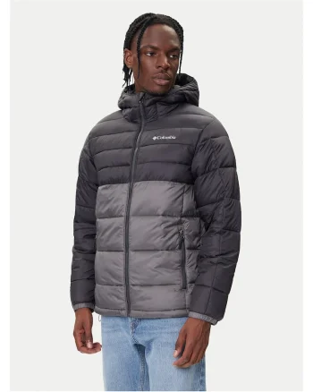 Geaca de iarna barbati,  gri, nylon, fermoar,