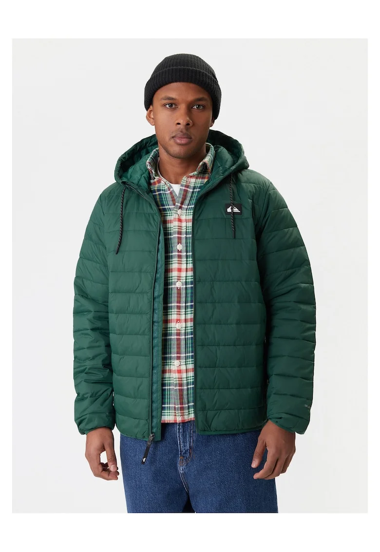 Geaca de tranzitie barbati,  verde, nylon reciclat,