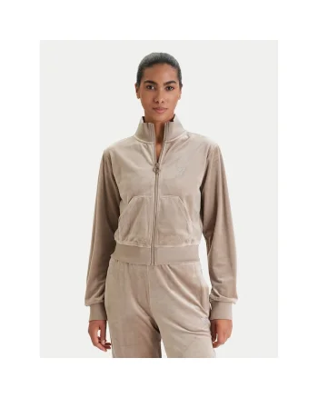 Bluza dama,  fermoar, bej, poliester,