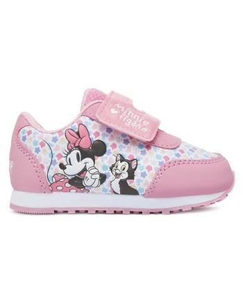 Pantofi sport copii,  roz, piele ecologica, sistem inchidere Velcro