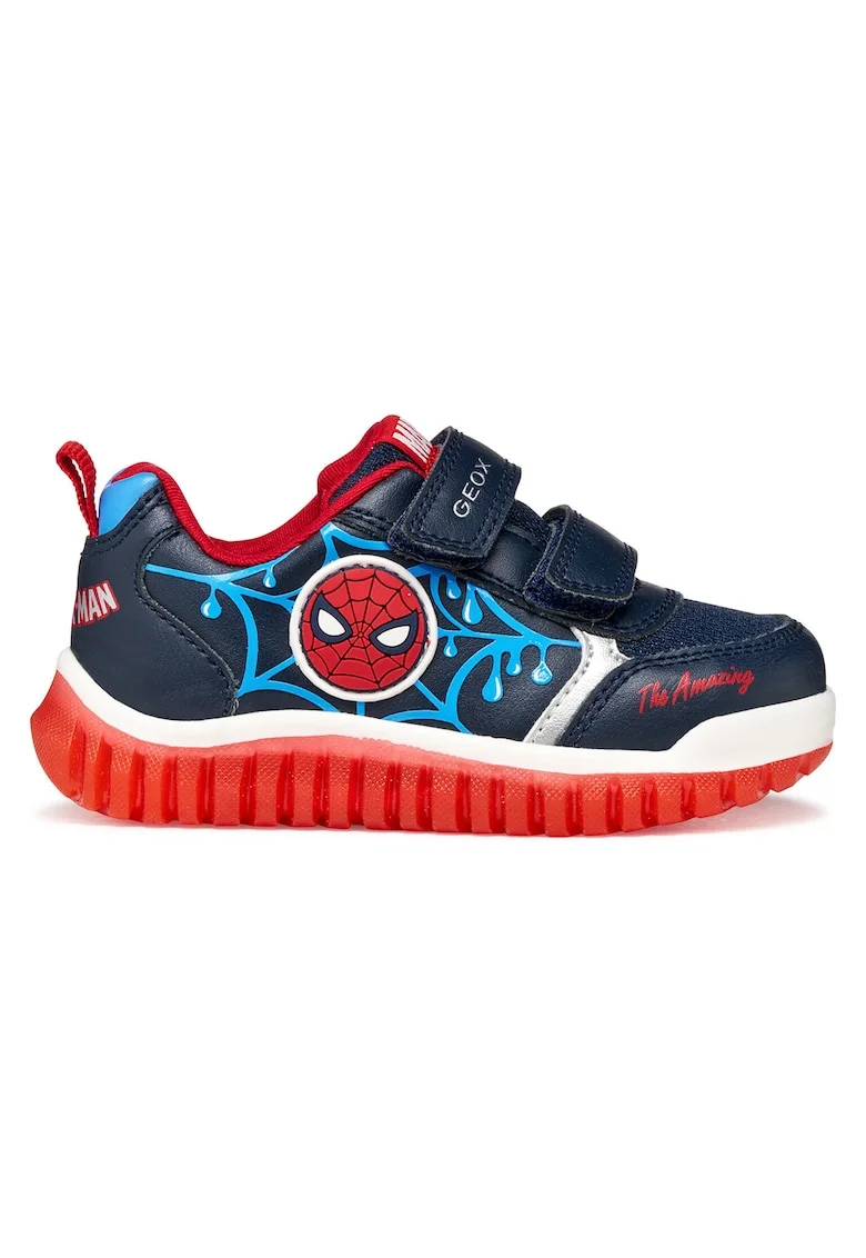 Pantofi sport copii,  piele ecologica, velcro, albastru,