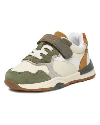 Pantofi sport copii,  bej, piele intoarsa, velcro