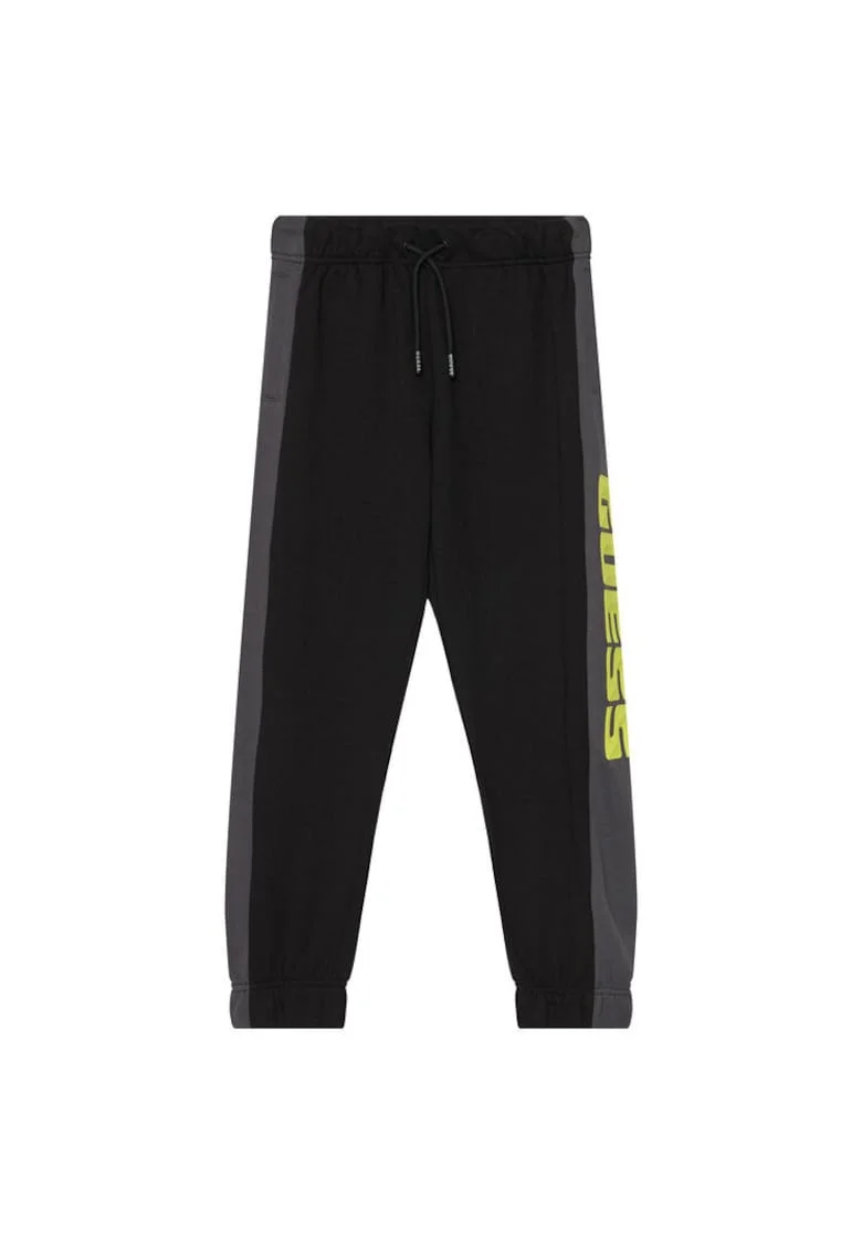 Pantaloni de trening baieti,  Bumbac organic, Negru