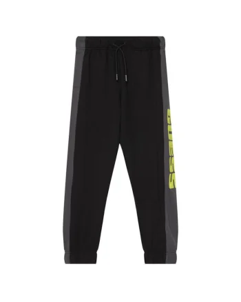 Pantaloni de trening baieti,  Bumbac organic, Negru