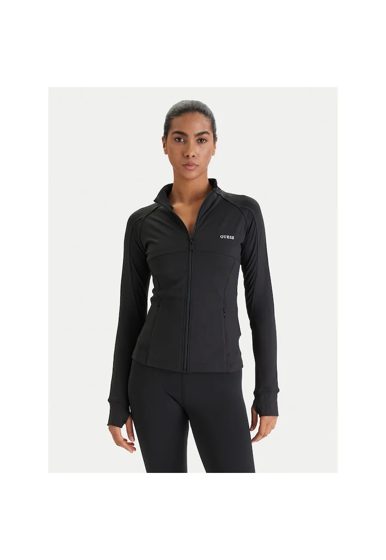 Bluza dama,  slim fit, negru, poliester,