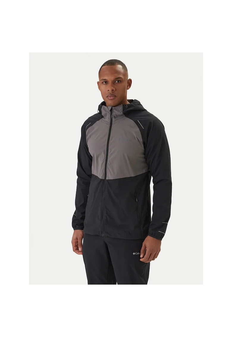 Geaca softshell barbati,  gri, 96% nailon, 4% elastan