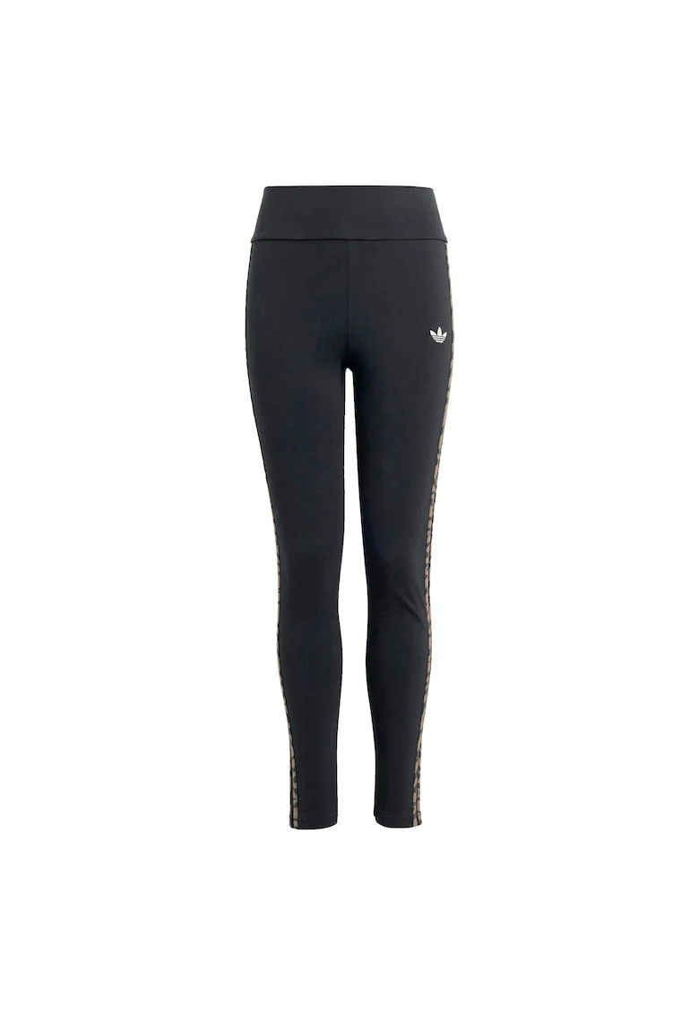 Colanti fete,  slim fit, negru, bumbac