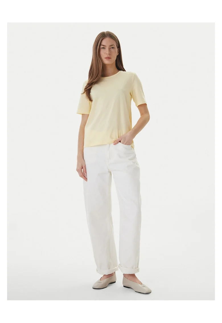 Tricou Femei,  Bumbac, Galben, 100% bumbac,