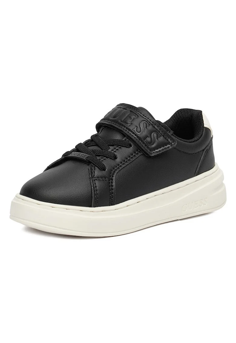 Pantofi sport copii,  piele ecologica, velcro, negru