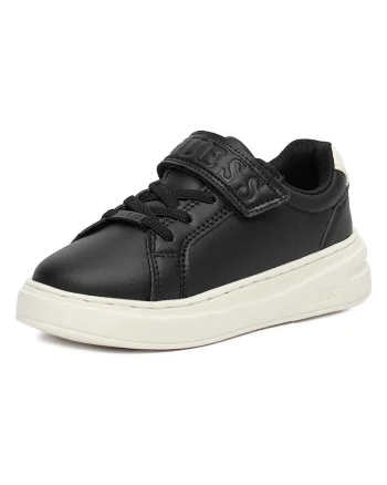 Pantofi sport copii,  piele ecologica, velcro, negru