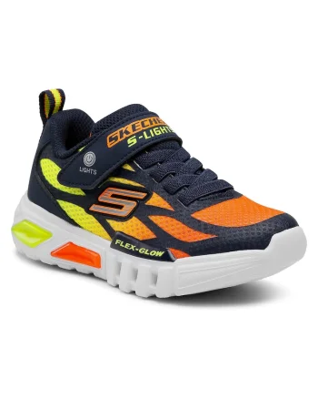 Pantofi sport copii,  albastru, piele ecologica, sistem inchidere velcro, LED-uri intermitente