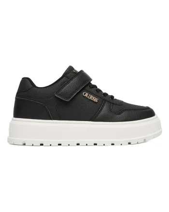 Pantofi sport copii,  velcro, negru, piele ecologica