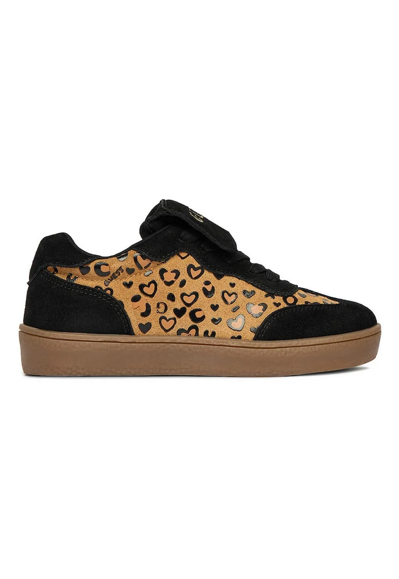 Pantofi sport copii,  piele naturala, negru, confortabili