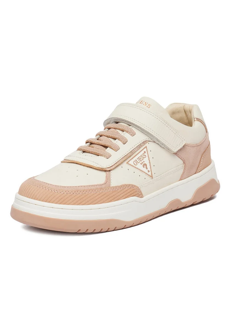 Pantofi Sport Copii,  piele naturala, bej, velcro