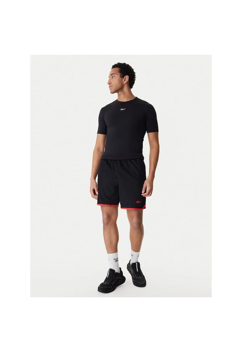 Tricou sport  slim fit, negru, poliester,