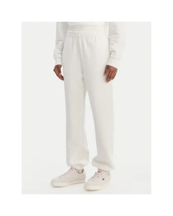 Pantaloni sport dama,  ecru, bumbac si poliester,