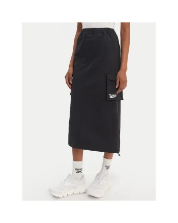 Fusta sport dama,  midi, negru, poliamida,