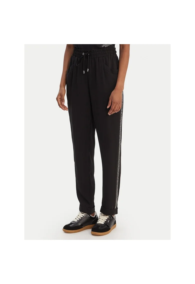 Pantaloni sport dama,  poliester, negru,