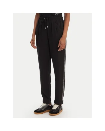Pantaloni sport dama,  poliester, negru,