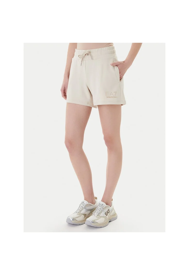 Pantaloni sport dama,  bej, 60% poliester, 36% viscoza
