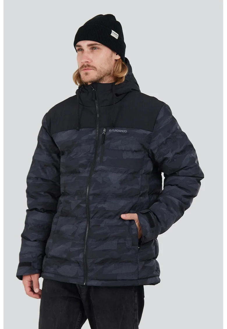 Geaca matlasata Passat, Gri/Negru stins