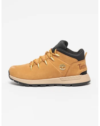 Pantofi de piele nabuc cu insertii textile pentru treking Sprint Trekker, Negru/Maro deschis
