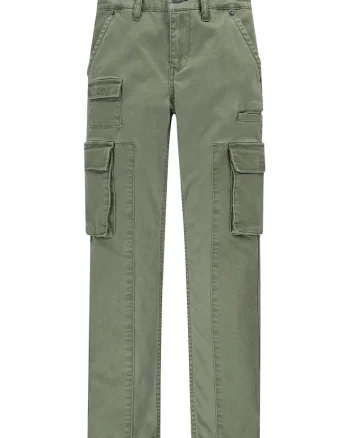 Pantaloni cargo cu croiala conica, Verde