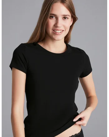 Tricou de casa din amestec de bumbac, Negru