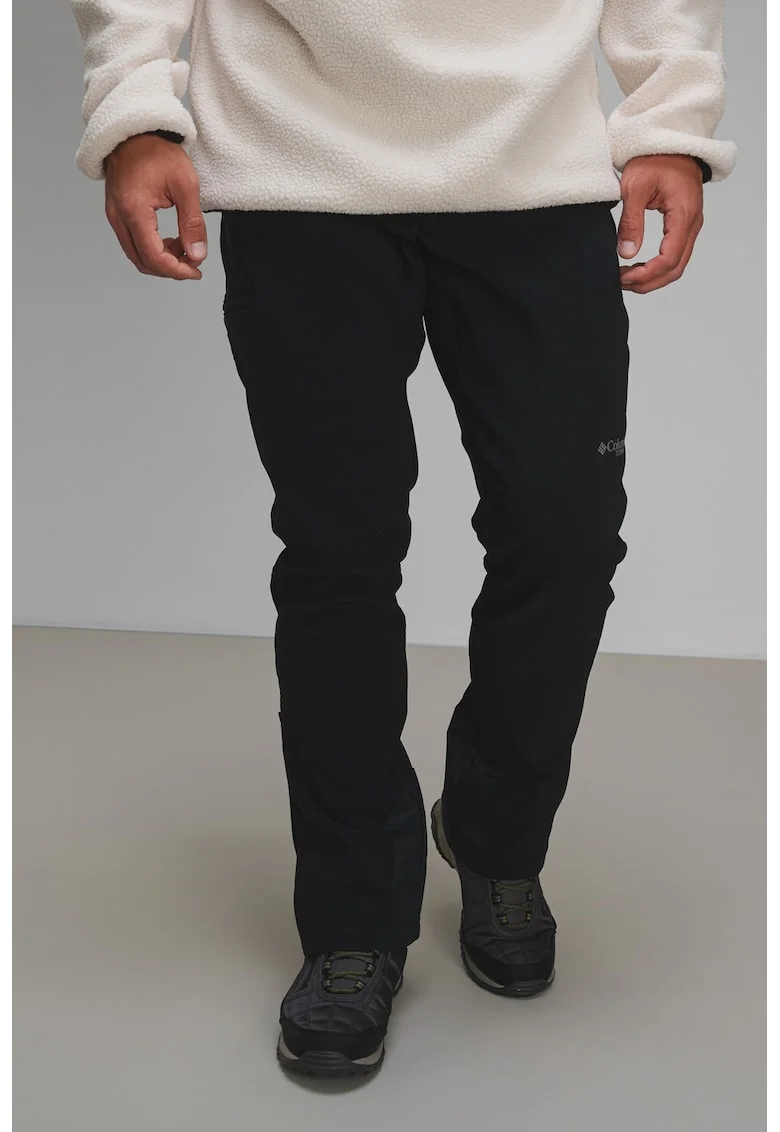 Pantaloni cu talie ajustabila, pentru drumetii Omni-Heat Infinity Softshell, Negru stins