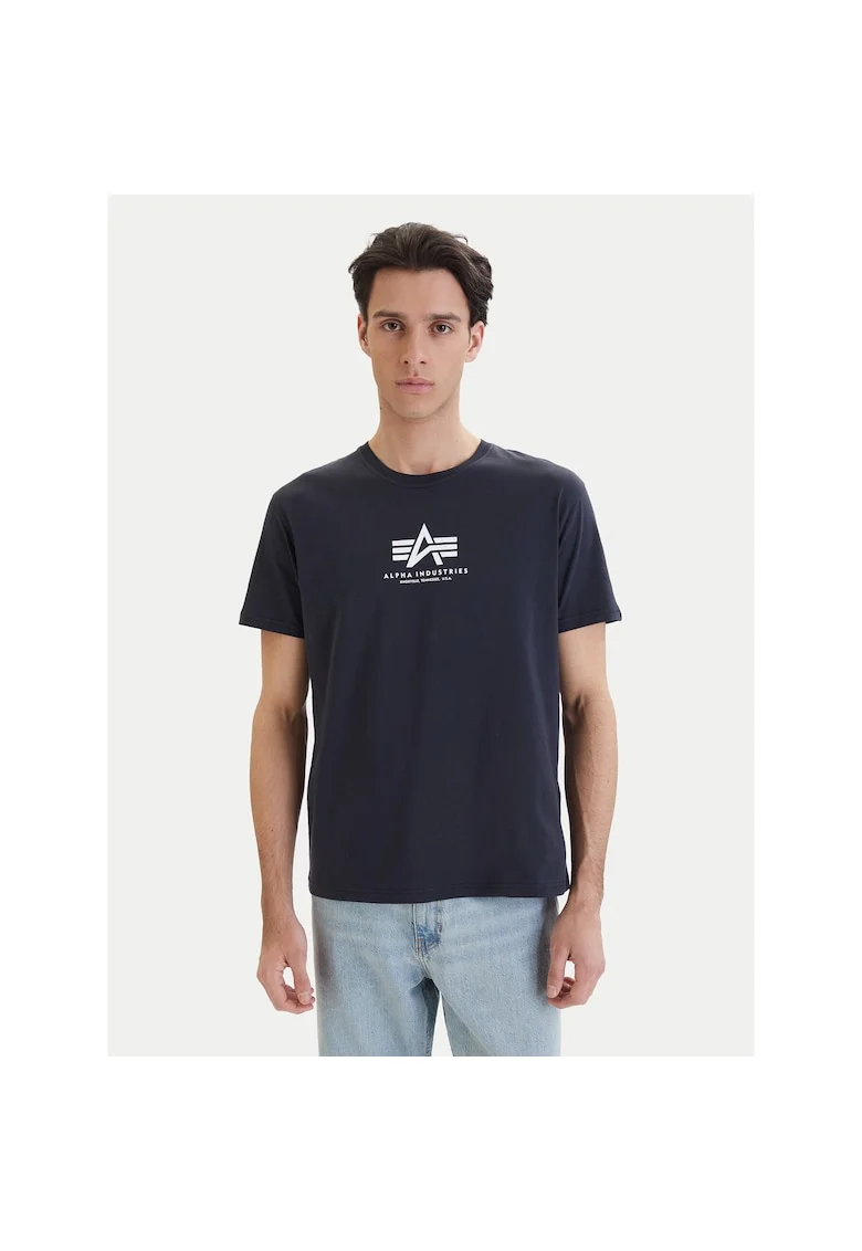 Tricou sport barbati,  bumbac 100%, bleumarin,