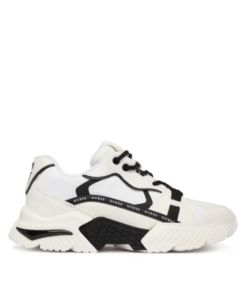 Pantofi sport dama,  FLJCR6ELE12, negru/alb, textil