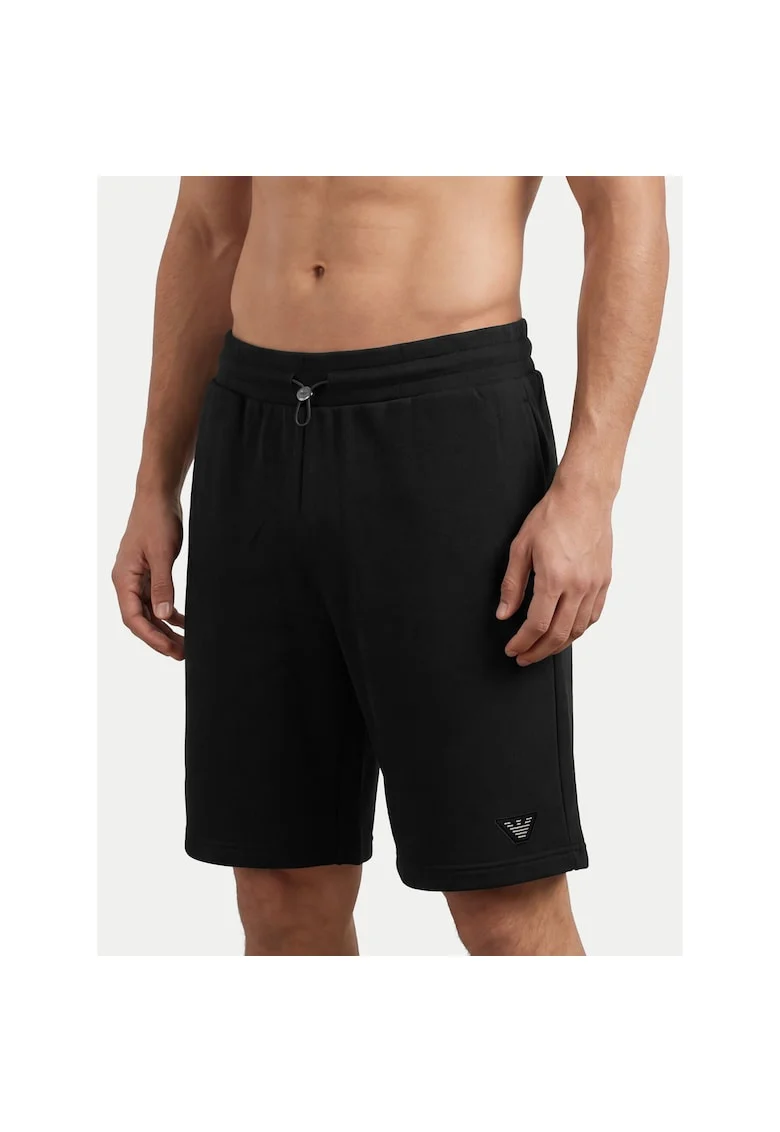 Pantaloni sport barbati, Emporio Armani, negru, 70% bumbac, 30% modal