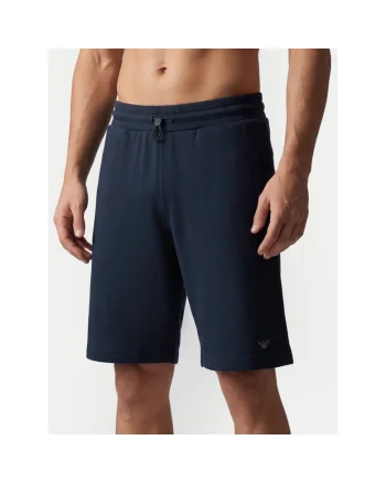Pantaloni scurti sport Barbati, Emporio Armani, bumbac-modal, bleumarin