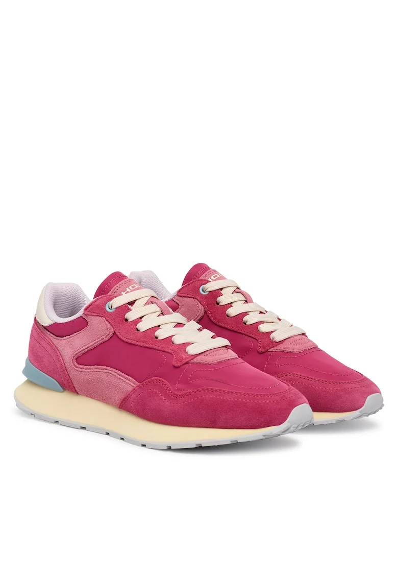 Pantofi sport femei,  piele intoarsa/material textil, multicolor