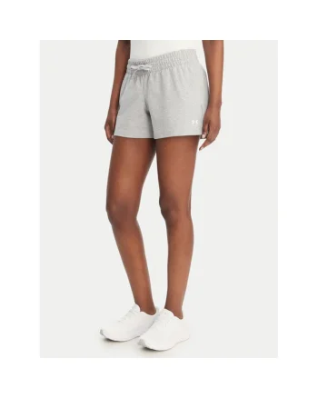 Pantaloni scurti sport dama,  gri, bumbac 96%, elastan 4%