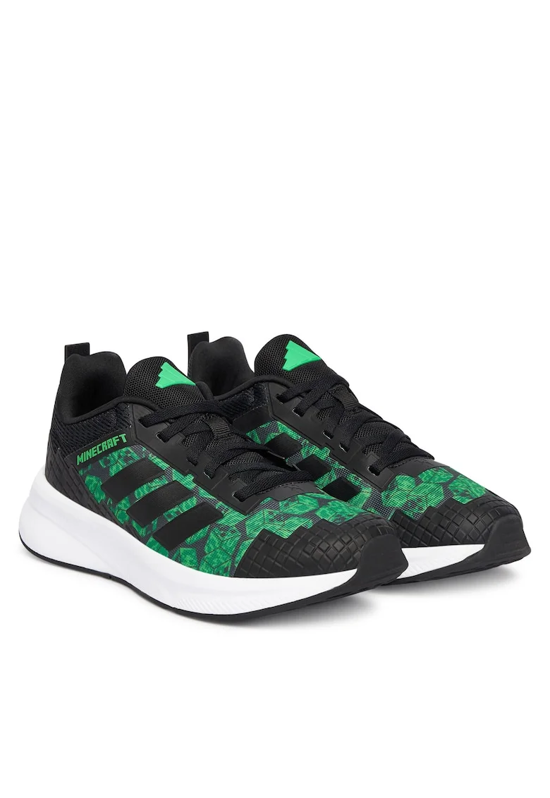 Pantofi sport copii,  negru/verde, textil/sintetic