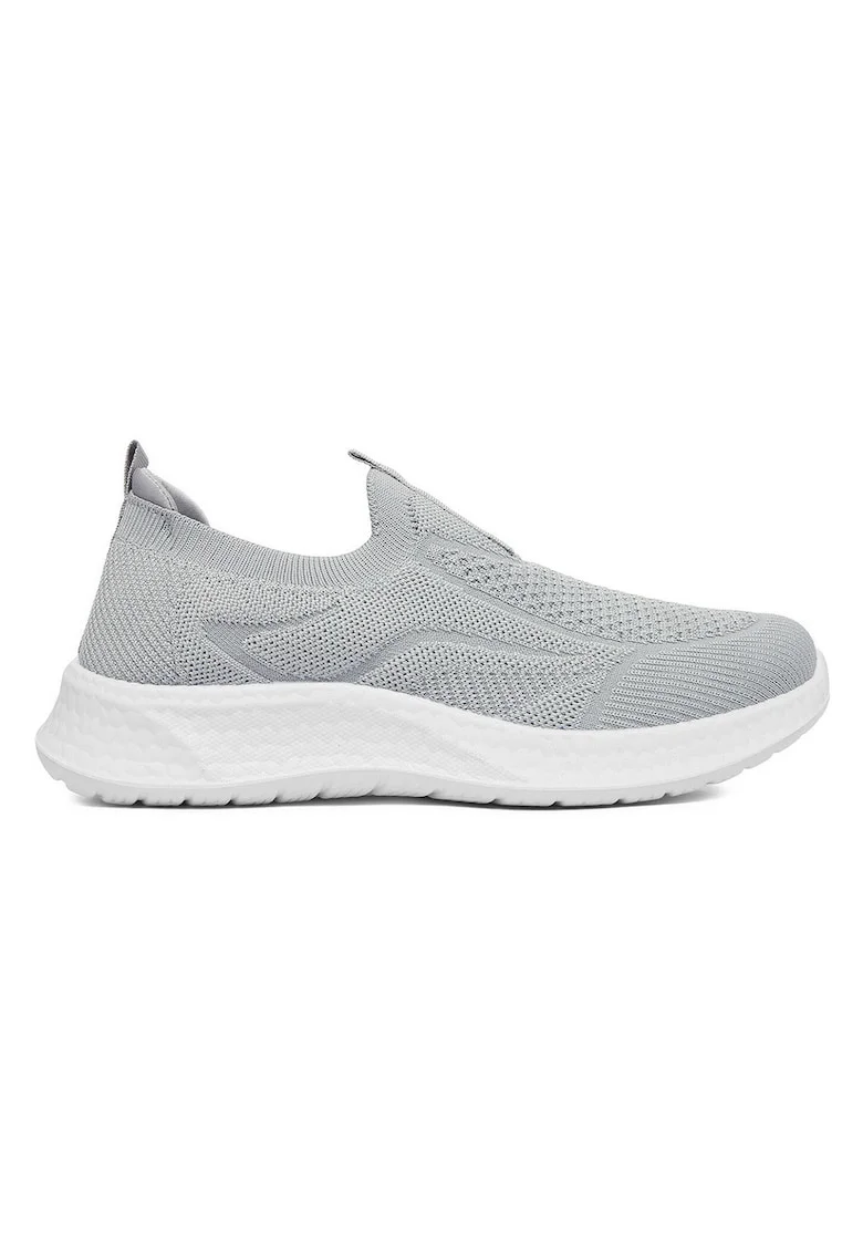 Pantofi sport dama,  gri, material textil