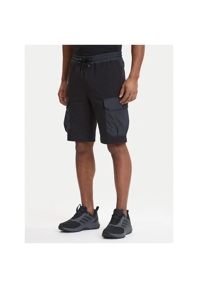 Pantaloni scurti sport Barbati,  bumbac, negru