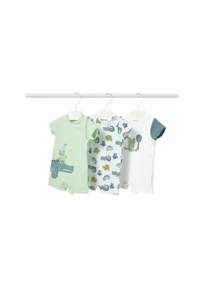 Set salopete Bebelusi,  Colorat, Verde, Bumbac