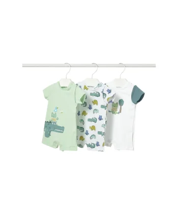 Set salopete Bebelusi,  Colorat, Verde, Bumbac
