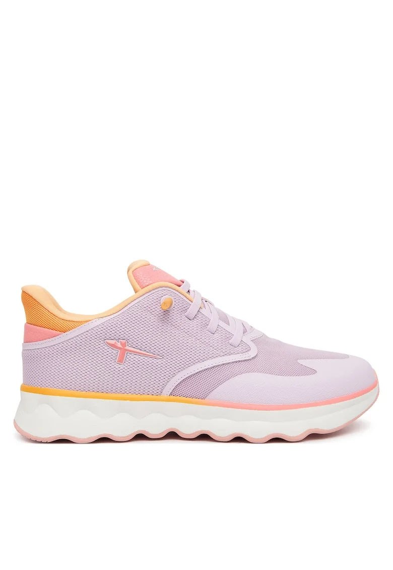 Pantofi sport dama,  material textil, violet/portocaliu