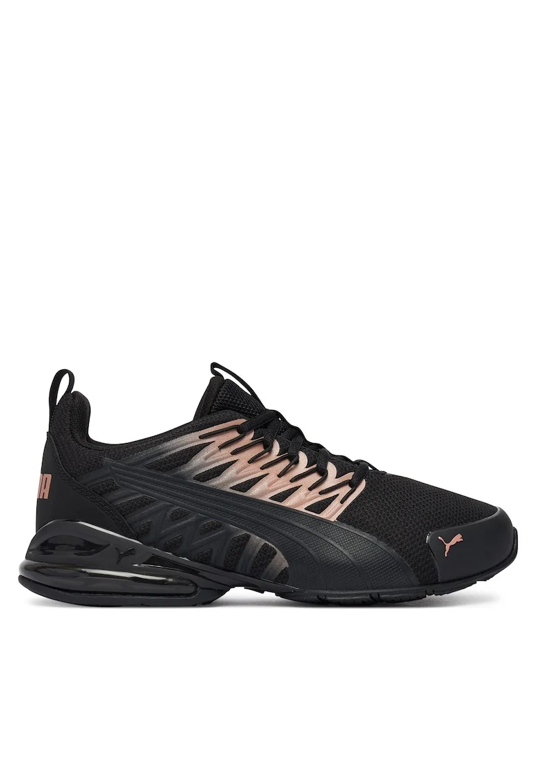 Pantofi sport dama,  roz/negru, material sintetic si textil