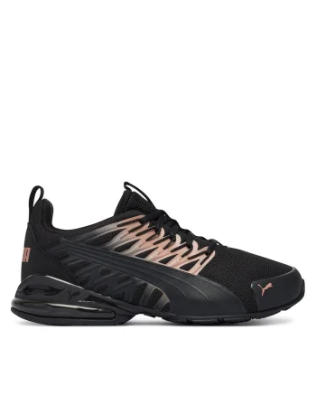 Pantofi sport dama,  roz/negru, material sintetic si textil