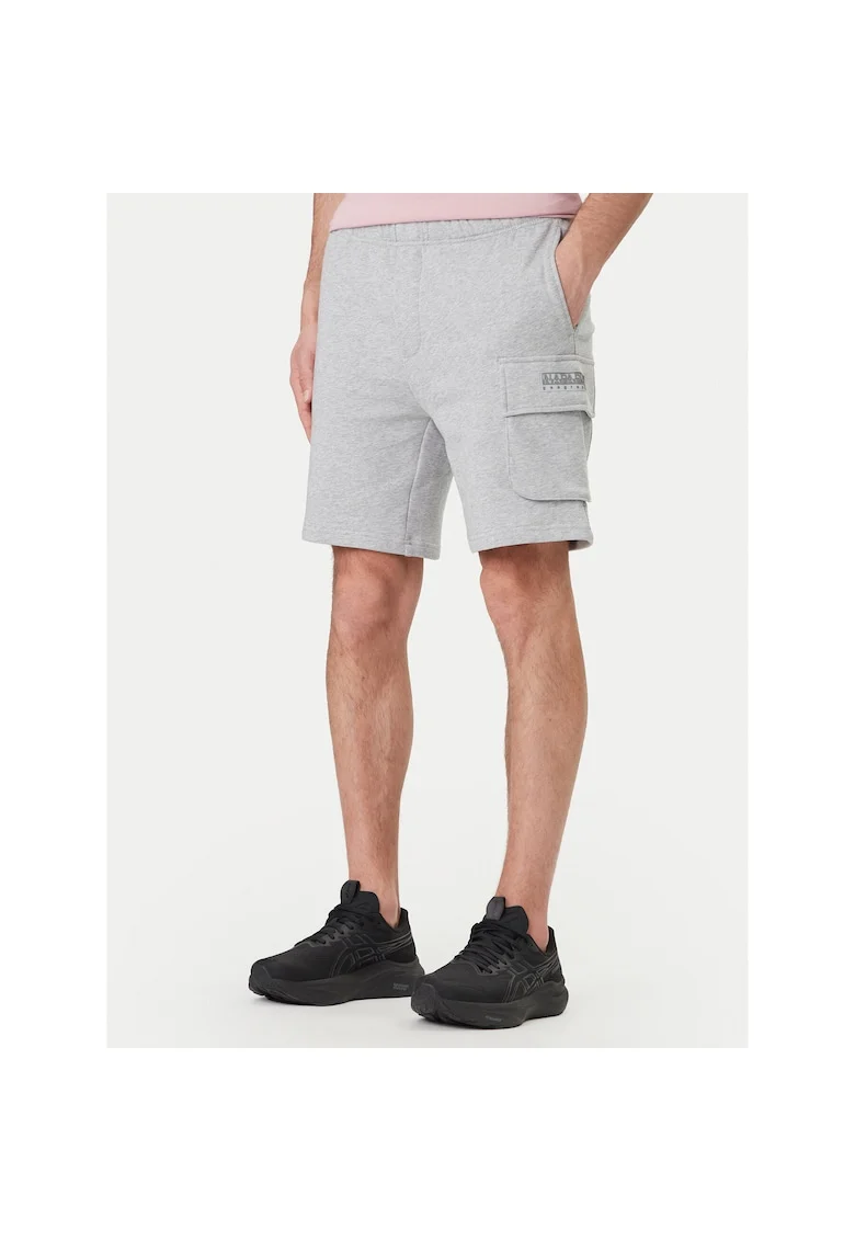 Pantaloni scurti sport Barbati,  Gri, din Bumbac